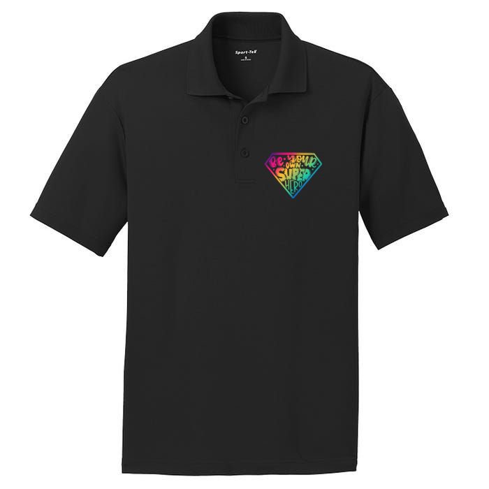 Be Your Own Super Hero Motivational Quotes PosiCharge RacerMesh Polo