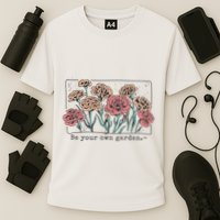Be Your Own Garden Floral Quote Cooling Performance Crew T-Shirt