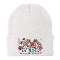 Be Your Own Garden Floral Quote Knit Cap Winter Beanie