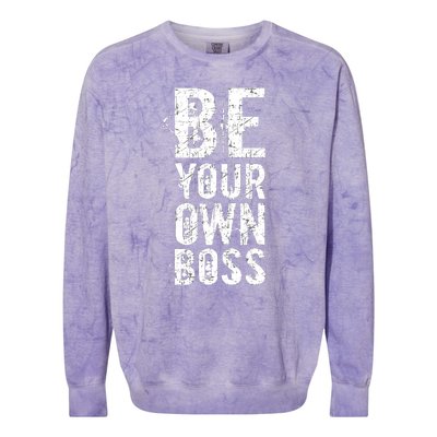 Be Your Own Boss Colorblast Crewneck Sweatshirt