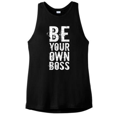 Be Your Own Boss Ladies PosiCharge Tri-Blend Wicking Tank