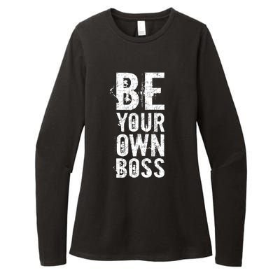 Be Your Own Boss Womens CVC Long Sleeve Shirt