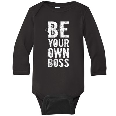 Be Your Own Boss Baby Long Sleeve Bodysuit