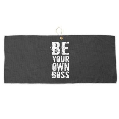 Be Your Own Boss Large Microfiber Waffle Golf Towel