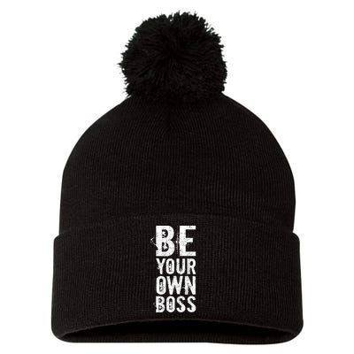 Be Your Own Boss Pom Pom 12in Knit Beanie