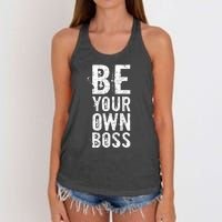 Be Your Own Boss Women's Knotted Racerback Tank