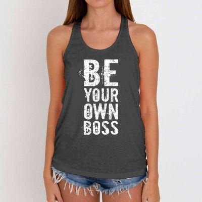 Be Your Own Boss Women's Knotted Racerback Tank