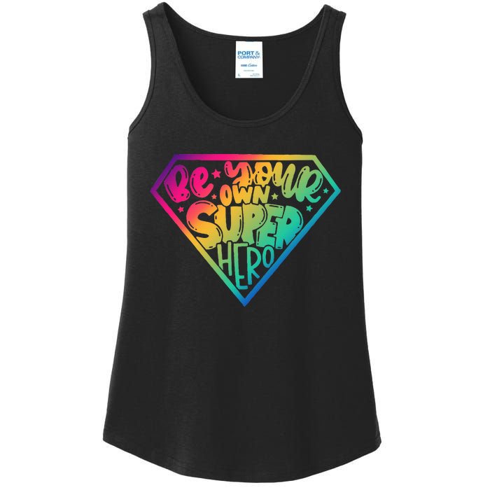 Be Your Own Super Hero Motivational Ladies Essential Tank