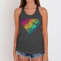 Be Your Own Super Hero Motivational Women's Knotted Racerback Tank