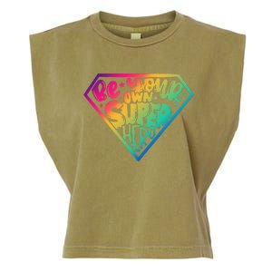 Be Your Own Super Hero Motivational Garment-Dyed Women's Muscle Tee