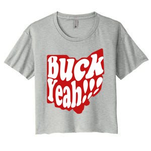 Buck Yeah Ohio State Buckeyes Women's Crop Top Tee