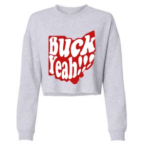 Buck Yeah Ohio State Buckeyes Cropped Pullover Crew