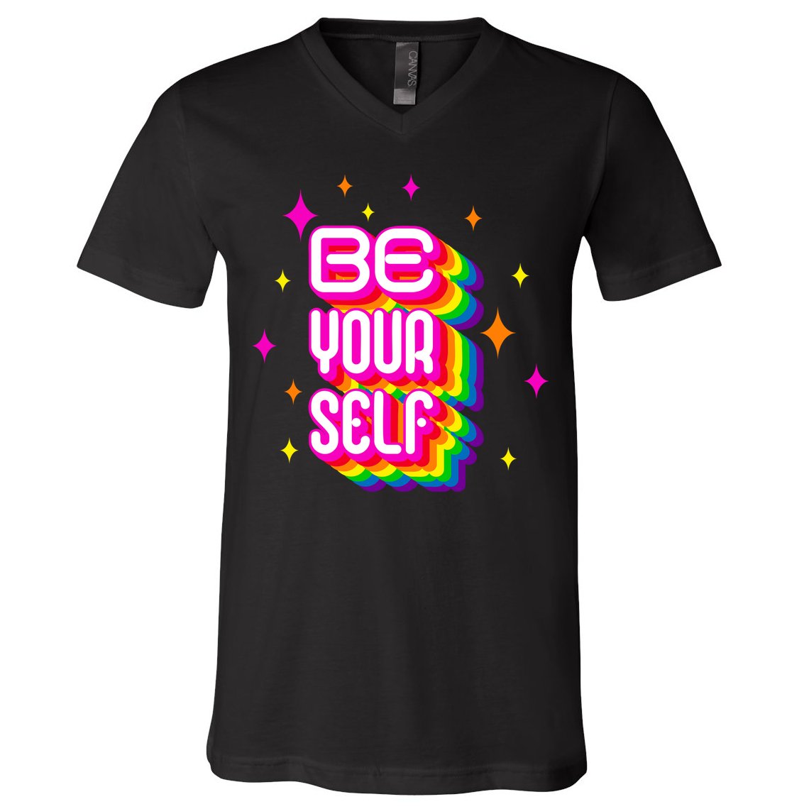 Be Yourself Pride Month Celebration V-Neck T-Shirt