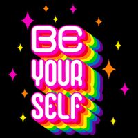 Be Yourself Pride Month Celebration Flat Bill Trucker Hat