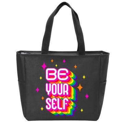 Be Yourself Pride Month Celebration Zip Tote Bag