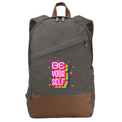 Be Yourself Pride Month Celebration Cotton Canvas Backpack