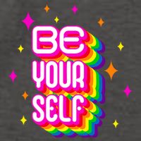 Be Yourself Pride Month Celebration Vector Backpack