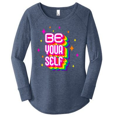 Be Yourself Pride Month Celebration Women's Perfect Tri Tunic Long Sleeve Shirt