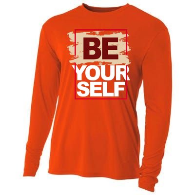 Be Yourself Positive Quote Cooling Performance Long Sleeve Crew