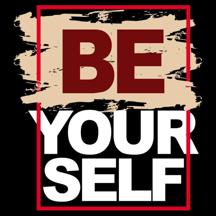 Be Yourself Positive Quote Drawstring Bag