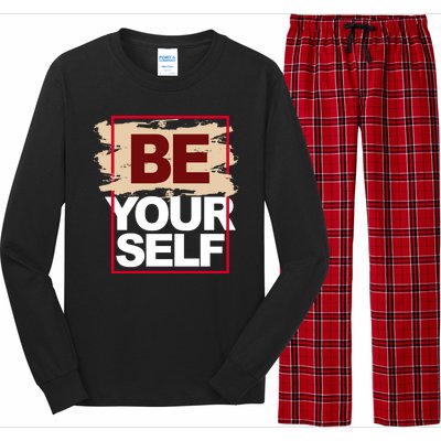 Be Yourself Positive Quote Long Sleeve Pajama Set