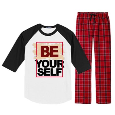 Be Yourself Positive Quote Raglan Sleeve Pajama Set