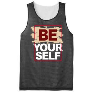 Be Yourself Positive Quote Mesh Reversible Basketball Jersey Tank