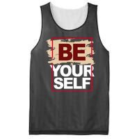 Be Yourself Positive Quote Mesh Reversible Basketball Jersey Tank