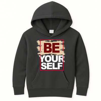 Be Yourself Positive Quote Kids Hoodie