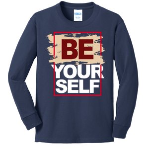 Be Yourself Positive Quote Kids Long Sleeve Shirt