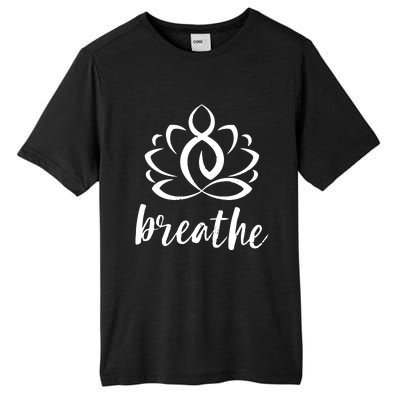 Breathe Yoga Relaxation Lotus Flower Inspiration Tall Fusion ChromaSoft Performance T-Shirt