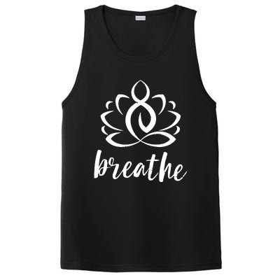 Breathe Yoga Relaxation Lotus Flower Inspiration PosiCharge Competitor Tank