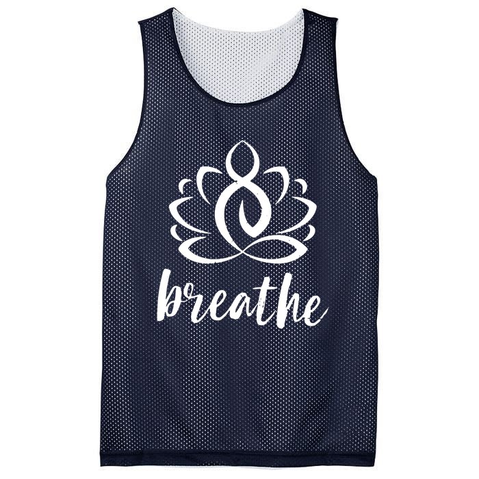 Breathe Yoga Relaxation Lotus Flower Inspiration Mesh Reversible Basketball Jersey Tank