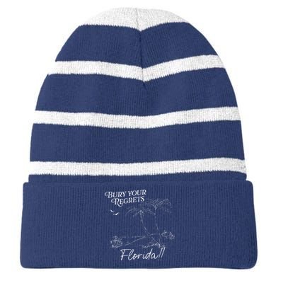 Bury Your Regrets Florida Striped Beanie with Solid Band