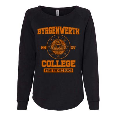 Byrgenwerth College Fear The Old Blood Womens California Wash Sweatshirt