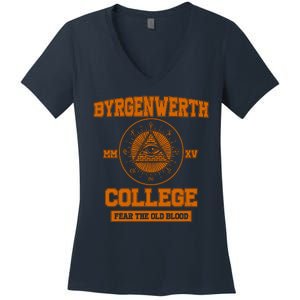 Byrgenwerth College Fear The Old Blood Women's V-Neck T-Shirt