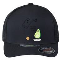 Boo You Scared The Pit Out Of Me Funny Ghost Avocado Gift Flexfit Unipanel Trucker Cap