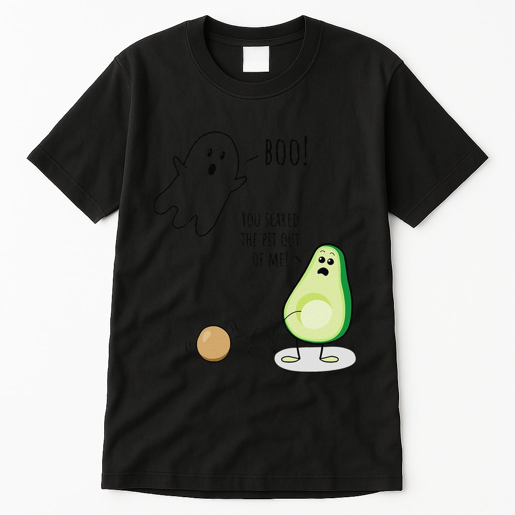 Boo You Scared The Pit Out Of Me Funny Ghost Avocado Gift Tall T-Shirt
