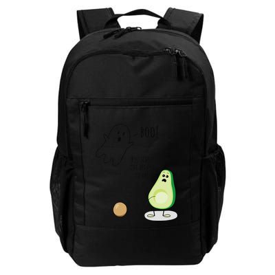 Boo You Scared The Pit Out Of Me Funny Ghost Avocado Gift Backpack