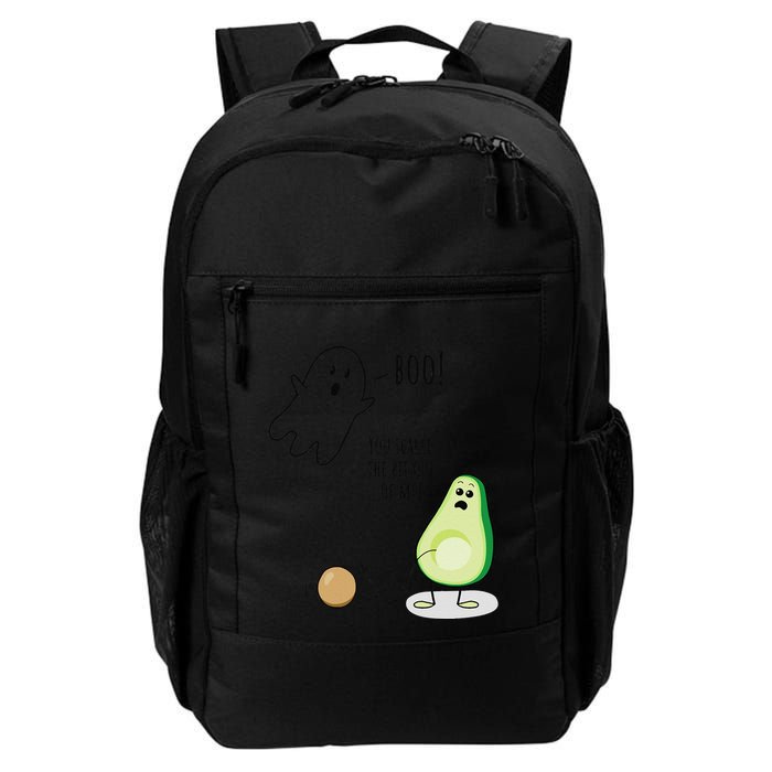 Boo You Scared The Pit Out Of Me Funny Ghost Avocado Gift Backpack