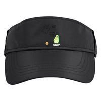 Boo You Scared The Pit Out Of Me Funny Ghost Avocado Gift Adult Drive Performance Visor