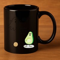 Boo You Scared The Pit Out Of Me Funny Ghost Avocado Gift 11oz C Handle Ceramic Mug