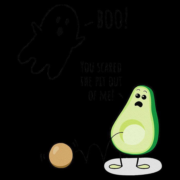 Boo You Scared The Pit Out Of Me Funny Ghost Avocado Gift Drawstring Bag