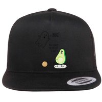 Boo You Scared The Pit Out Of Me Funny Ghost Avocado Gift Flatbill Hat