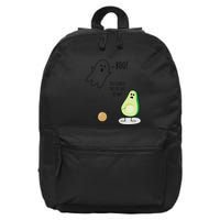 Boo You Scared The Pit Out Of Me Funny Ghost Avocado Gift 16 in Basic Backpack