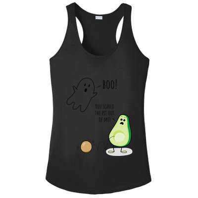 Boo You Scared The Pit Out Of Me Funny Ghost Avocado Gift Ladies PosiCharge Competitor Racerback Tank