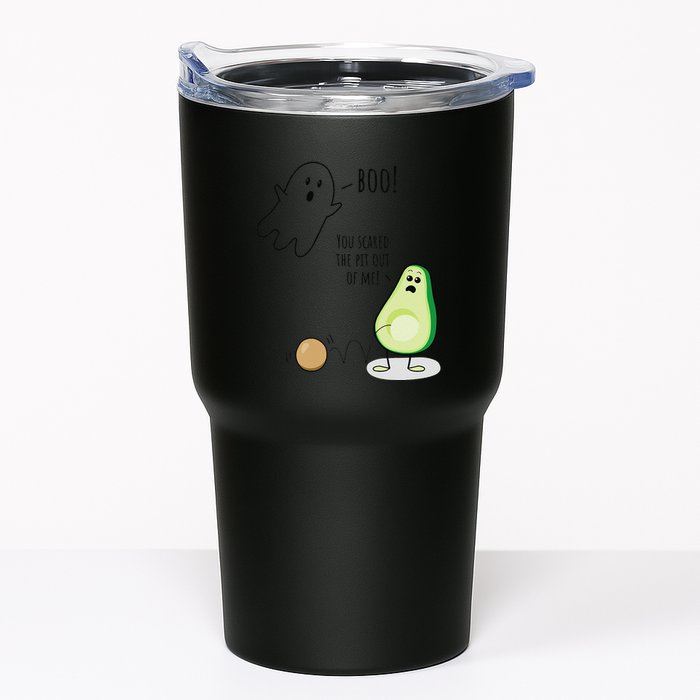 Boo You Scared The Pit Out Of Me Funny Ghost Avocado Gift Tumbler