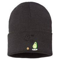 Boo You Scared The Pit Out Of Me Funny Ghost Avocado Gift Sustainable Knit Beanie