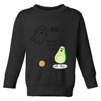 Boo You Scared The Pit Out Of Me Funny Ghost Avocado Gift Toddler Sweatshirt