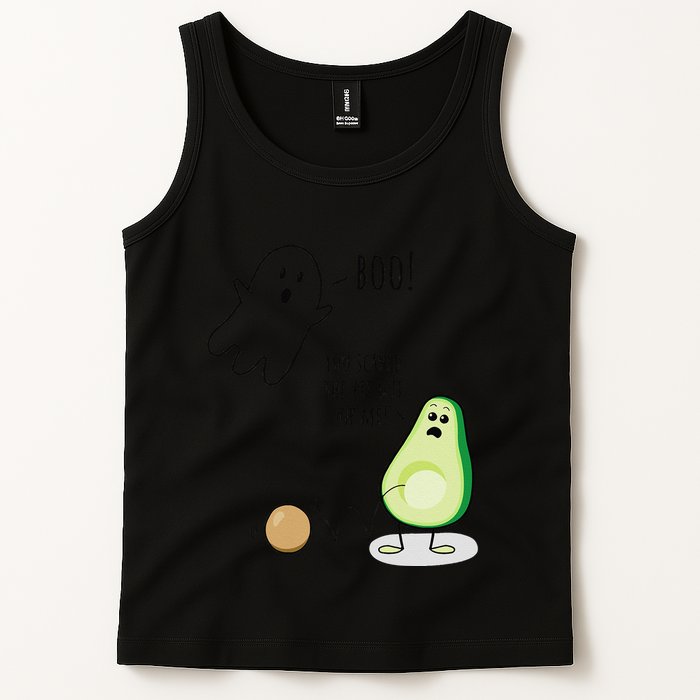 Boo You Scared The Pit Out Of Me Funny Ghost Avocado Gift Tank Top